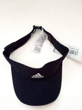 New Addidas Women's Fairway Visor Black With White Logo